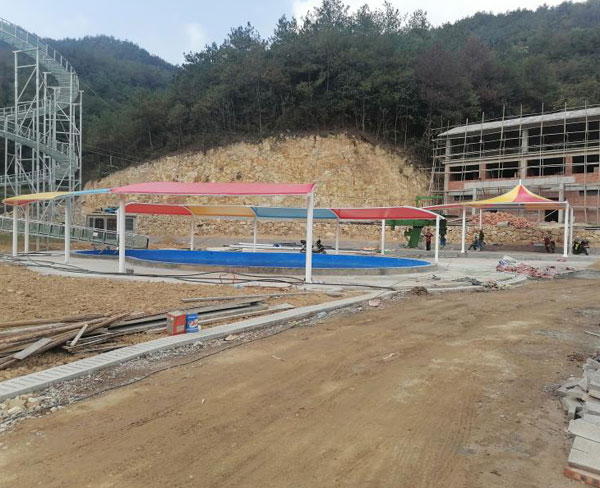 看台膜结构施工案例