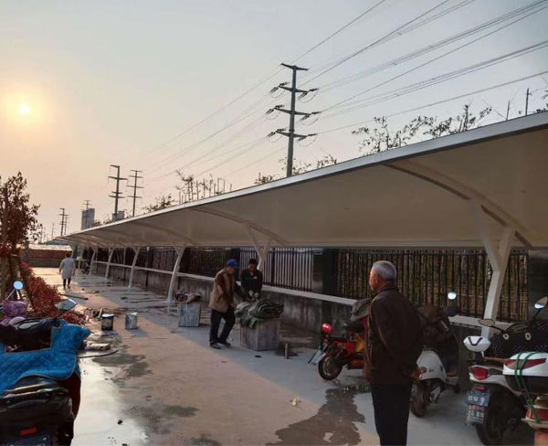 停车棚膜结构案例