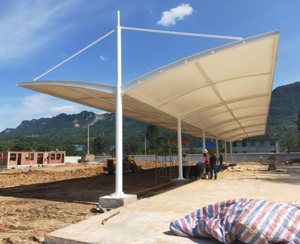 停车棚膜结构排水工作如何做？